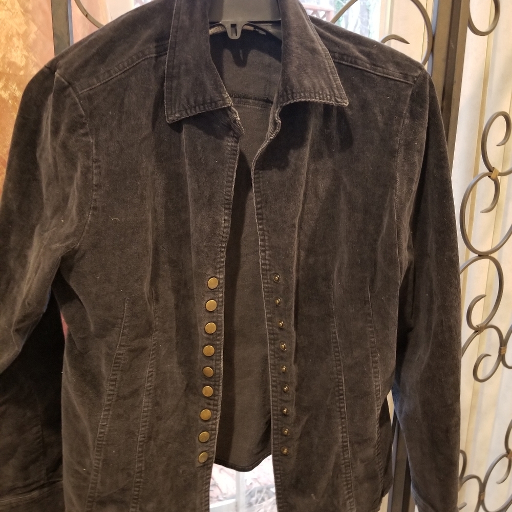 C LIVE a LITTLE blue shirt  jacket Size M